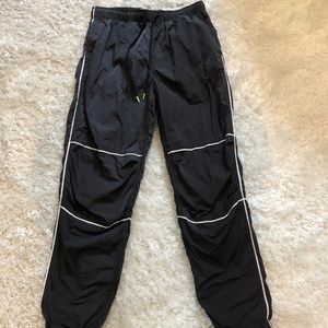 Urban Outfitters Black Nylon Reflective Stripe Joggers